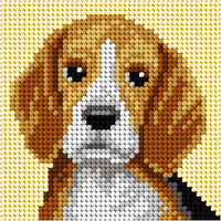 "My first embrodiery" kit. Needlepoint (half stitich) kit  "Basset" 6765