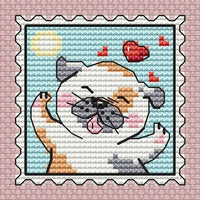 Dog Stamp - PDF Cross Stitch Pattern