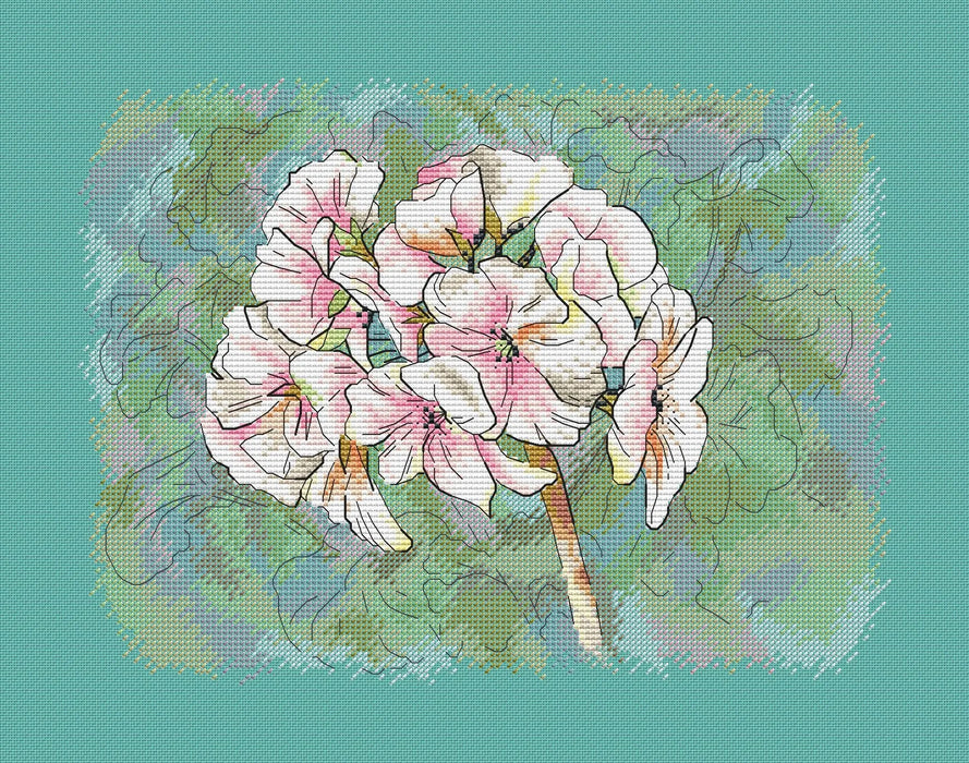 Geranium - PDF Cross Stitch Pattern