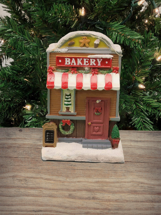 Christmas Village Bakery with LED Lights F07M4-29-Z615C