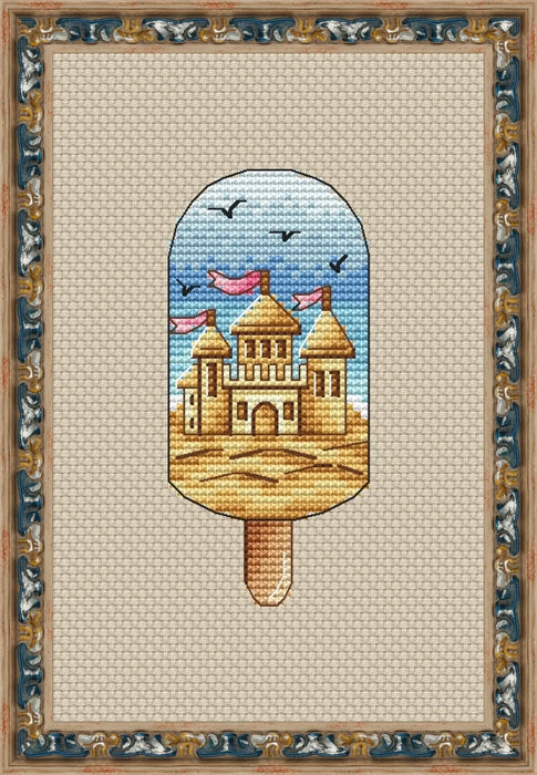 Ice Cream. Sand Castle - PDF Cross Stitch Pattern