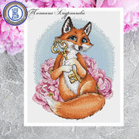 A Fox with a Key - PDF Cross Stitch Pattern