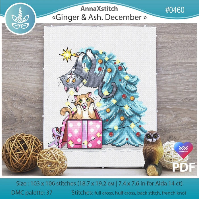 Ginger & Ash. December - PDF Cross Stitch Pattern