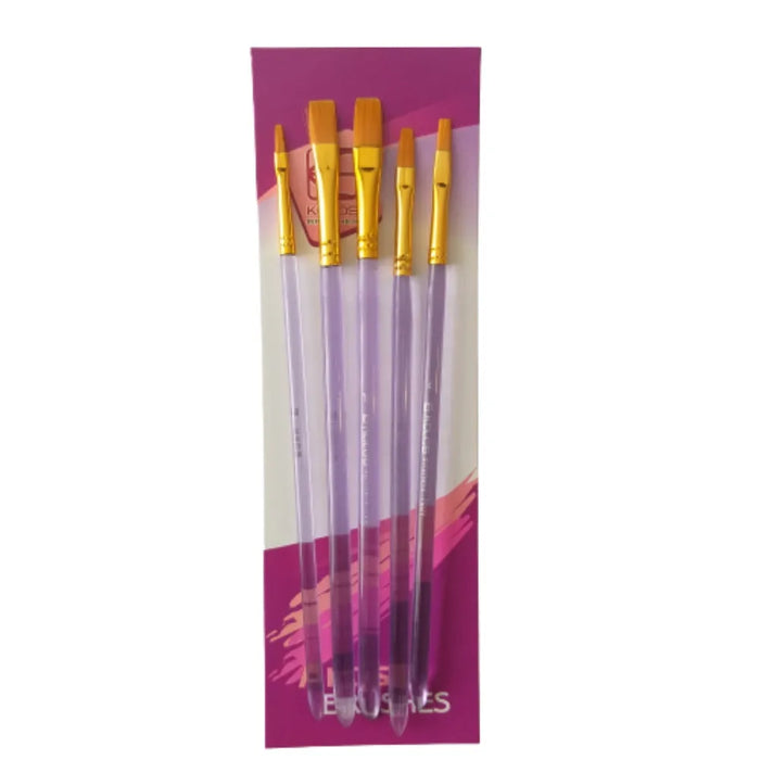 Kolos Set of paint brushes 7009. Synthetic Flat. 5pc.