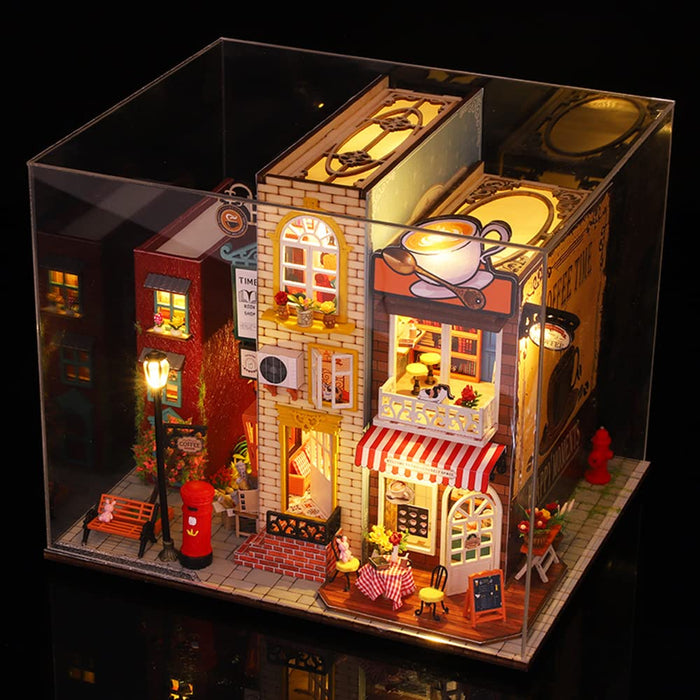 Miniature Wizardi Roombox Kit - Shopping Street Dollhouse Kit