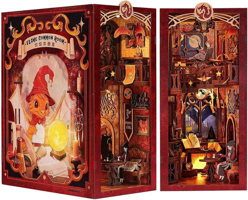 Book Nook Wizardi Miniature - Flame Common Room Roombox Kit