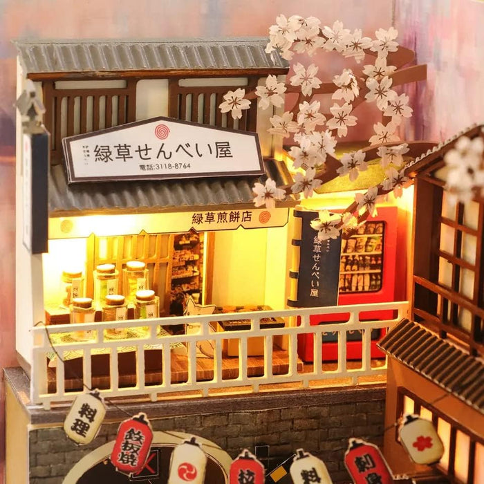 Book Nook Wizardi Miniature - Sakura-Inspired Roombox Kit