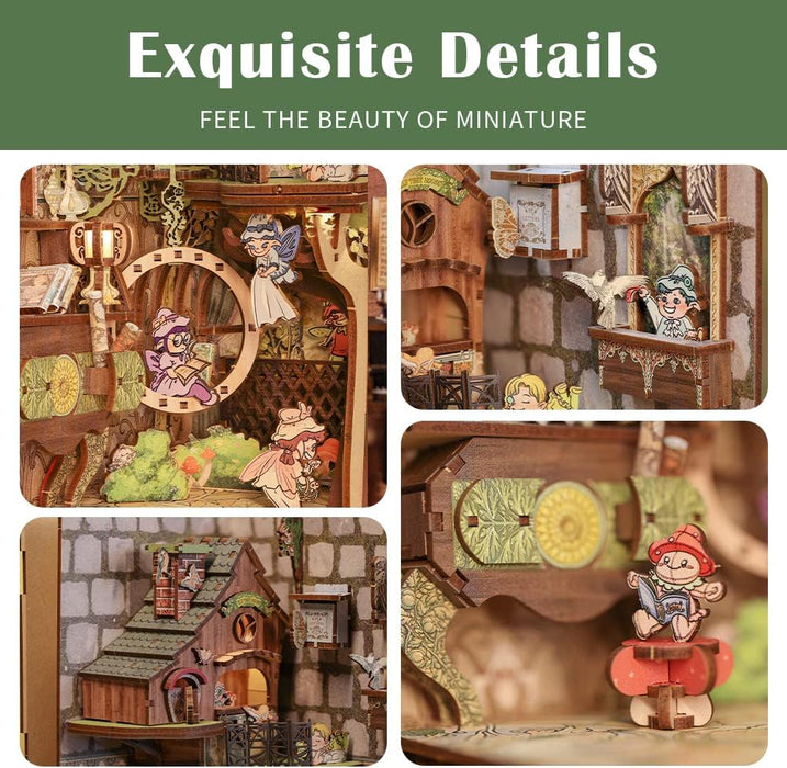 Book Nook Wizardi Miniature - Elven Paradise Roombox Kit