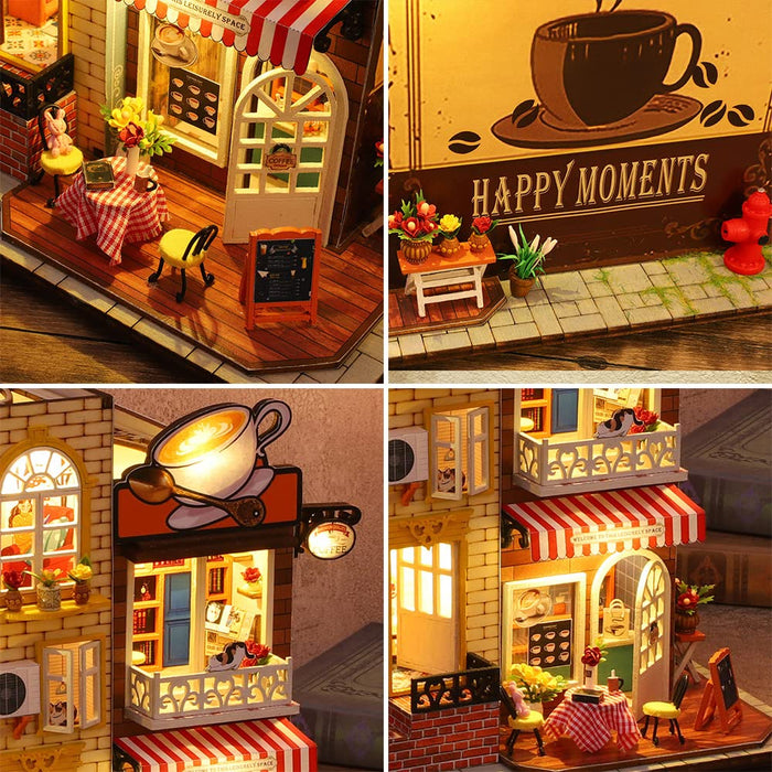 Miniature Wizardi Roombox Kit - Shopping Street Dollhouse Kit