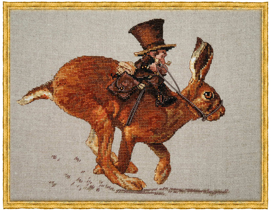 The Hare and the Postman 72-M011 K Counted Cross Stitch Kit