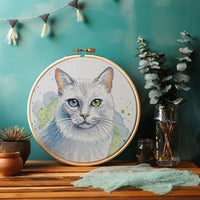 White Cat - PDF Cross Stitch Pattern