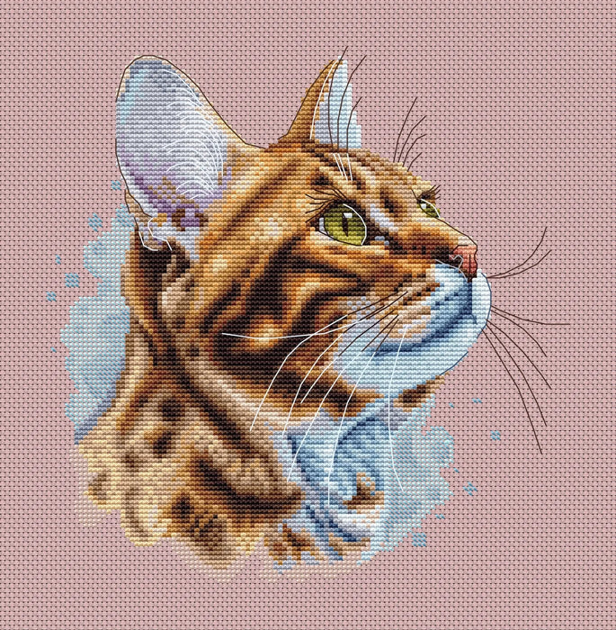 Bengal Cat Comb - PDF Cross Stitch Pattern