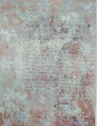 Weathered Elegance Designer Printed AIDA Fabric. Canvas for embroidery with an applied background  KF-1227A