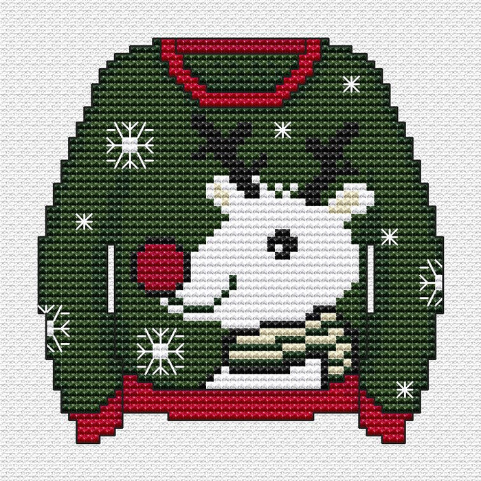 A sweater with a deer - PDF Cross Stitch Pattern