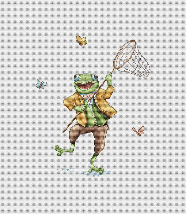 Funny Frog - PDF Cross Stitch Pattern