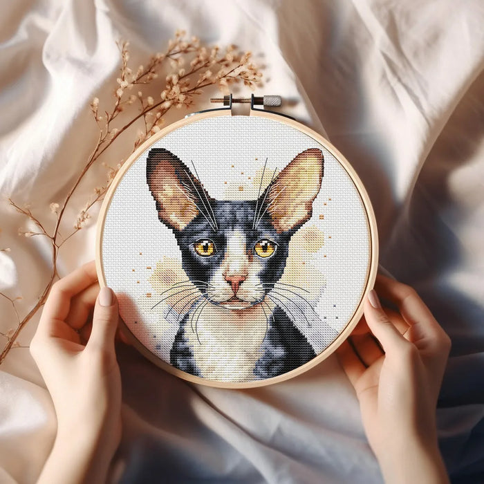 Cornish Rex Cat Comb - PDF Cross Stitch Pattern