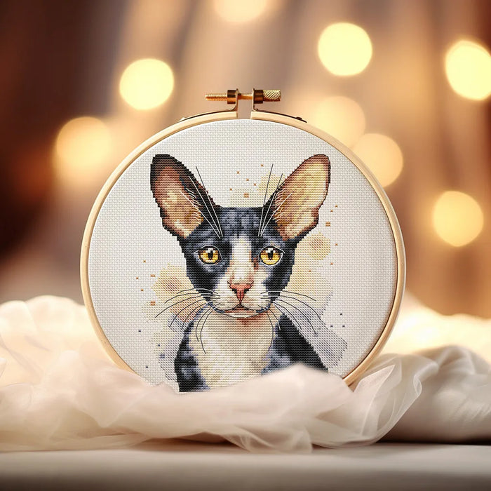 Cornish Rex Cat Comb - PDF Cross Stitch Pattern