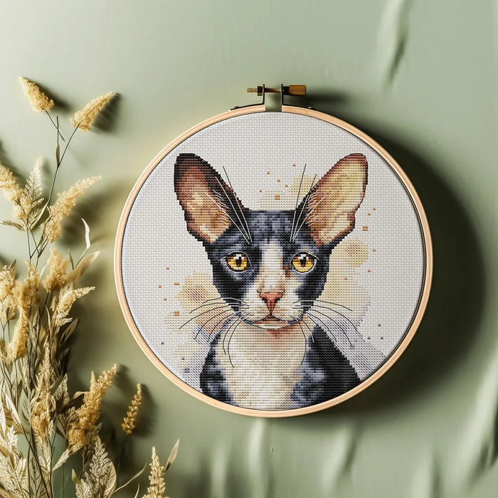 Cornish Rex Cat Comb - PDF Cross Stitch Pattern