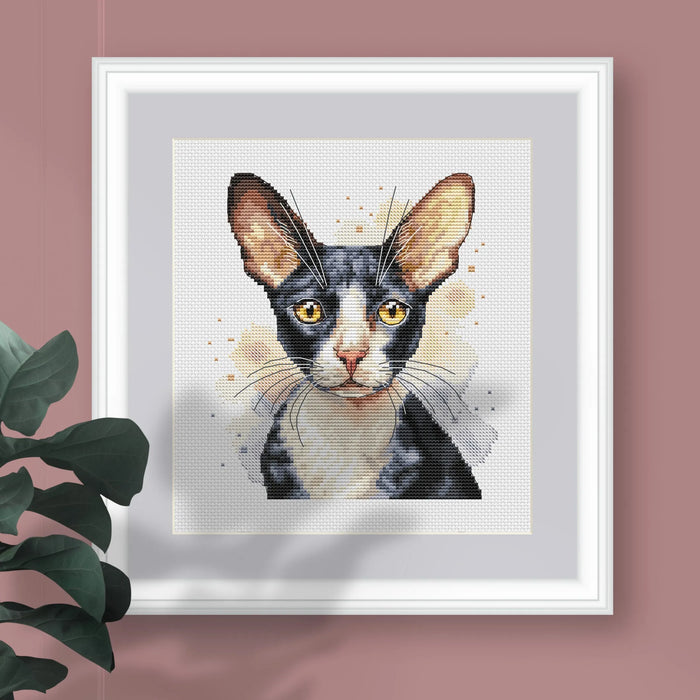 Cornish Rex Cat Comb - PDF Cross Stitch Pattern