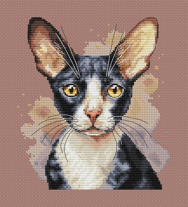 Cornish Rex Cat Comb - PDF Cross Stitch Pattern