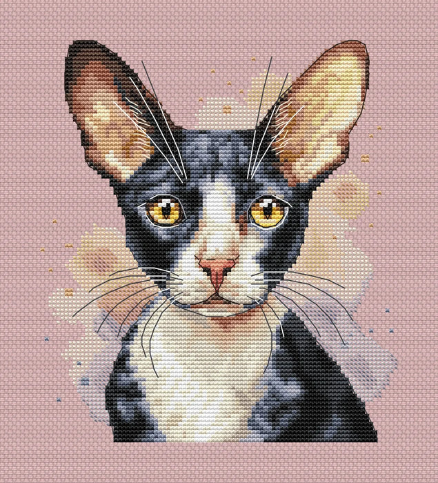 Cornish Rex Cat Comb - PDF Cross Stitch Pattern