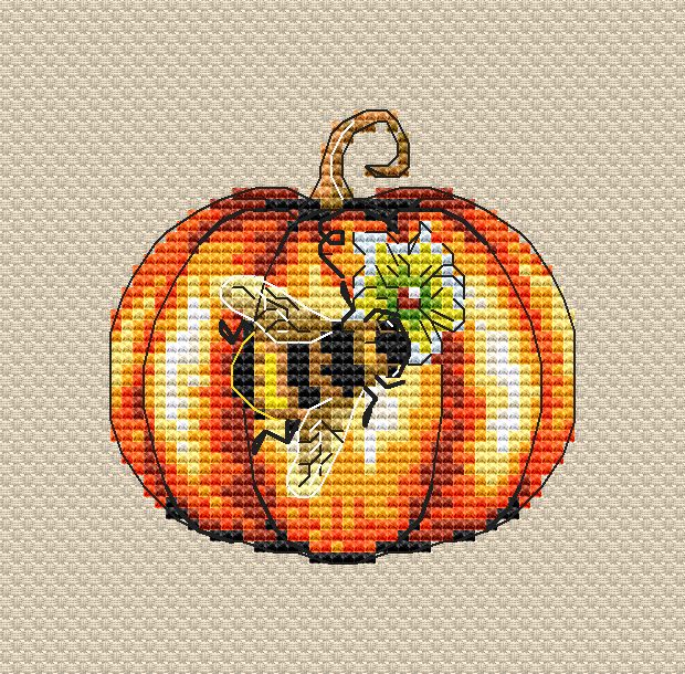 Pumpkin. Bee - PDF Cross Stitch Pattern