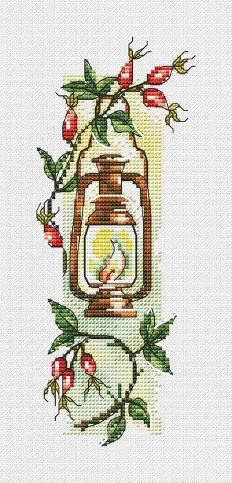 Autumn Lanterns. Rosehip - PDF Cross Stitch Pattern