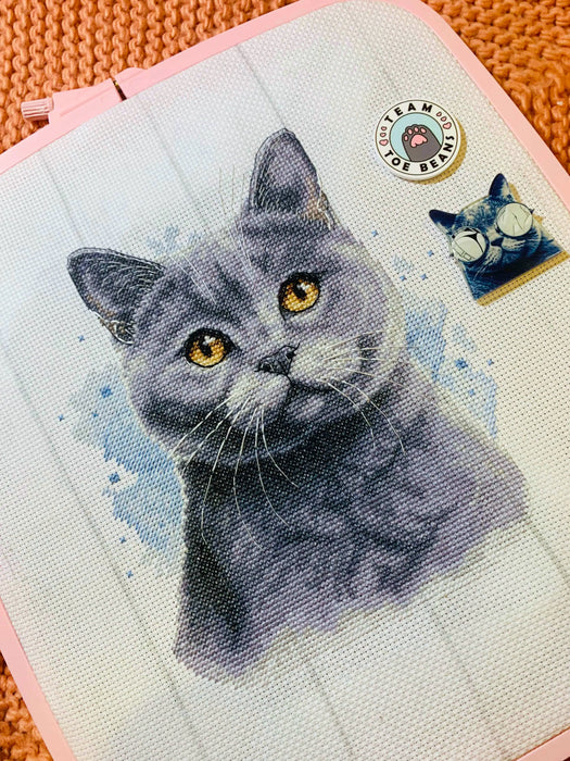 British Blue Shorthair - PDF Cross Stitch Pattern