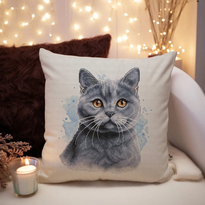 British Blue Shorthair - PDF Cross Stitch Pattern