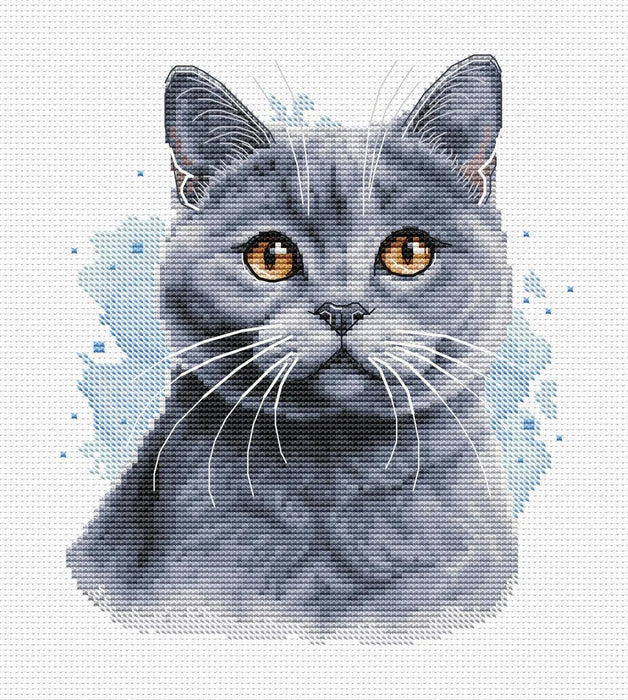 British Blue Shorthair - PDF Cross Stitch Pattern