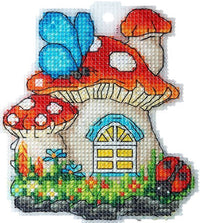 Fly agaric house Counted cross stitch kit 8046A