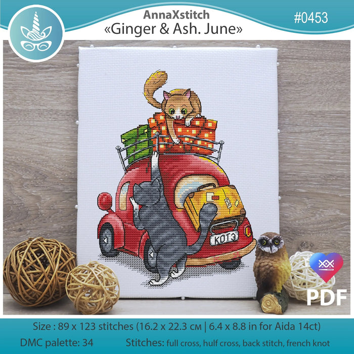 Ginger & Ash. June - PDF Cross Stitch Pattern