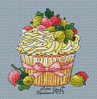 Gooseberry Cupcake - PDF Cross Stitch Pattern