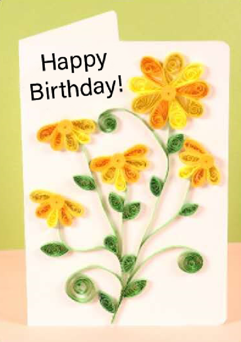 Greeting Card Making Kit. Daisy Flowers DIY Quilling Kit F07M3-5-FL3