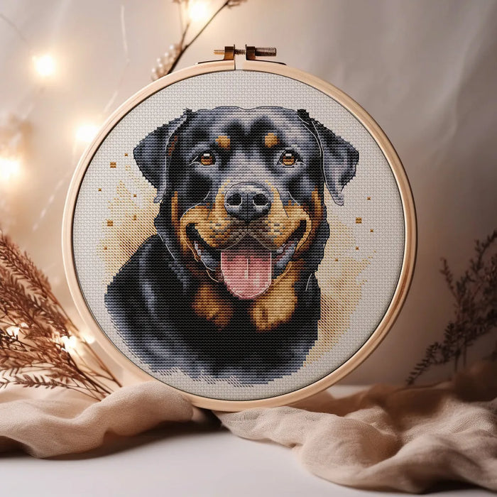 Rottweiler Comb - PDF Cross Stitch Pattern