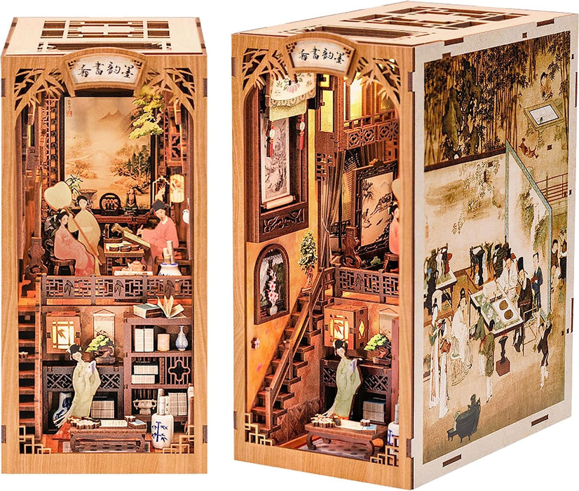 Book Nook Wizardi Miniature - Chinese Bookstore Roombox Kit