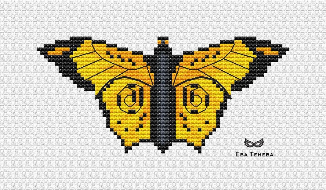 Butterfly. Golden Summer - PDF Cross Stitch Pattern