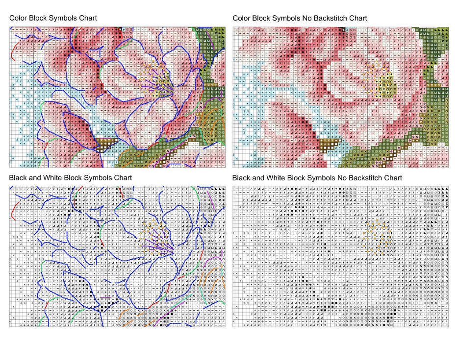 Cherry Blossom Comb - PDF Cross Stitch Pattern