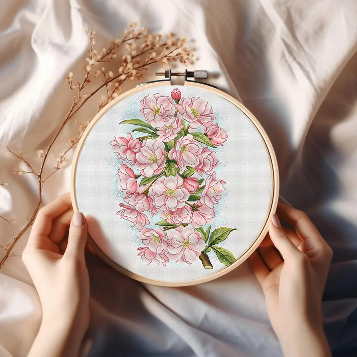 Cherry Blossom Comb - PDF Cross Stitch Pattern