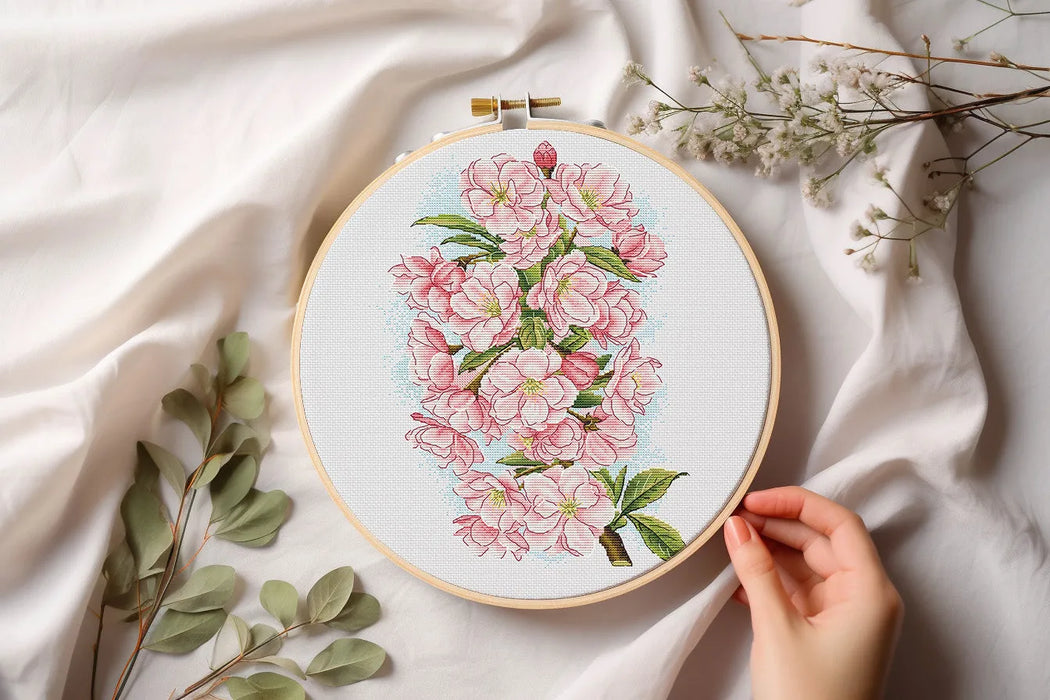 Cherry Blossom Comb - PDF Cross Stitch Pattern