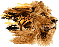 Needlepoint canvas for halfstitch without yarn Canvas The king SE940.27 Seg De Paris Printed Tapestry Canvas