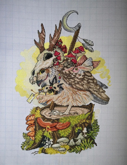 Owl Shaman - PDF Cross Stitch Pattern