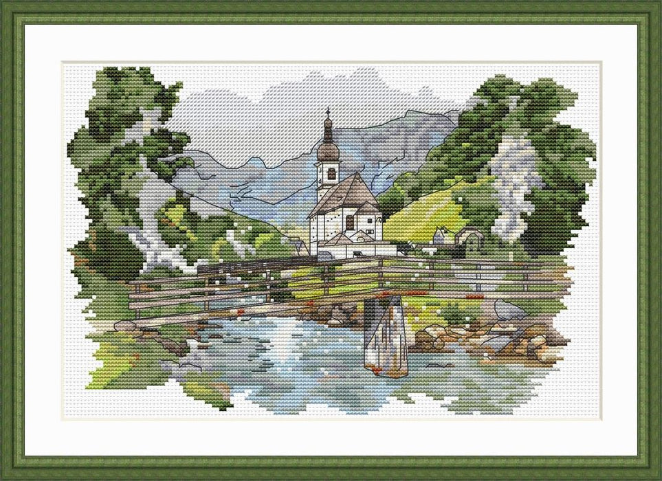 Church of St. Sebastian - PDF Cross Stitch Pattern