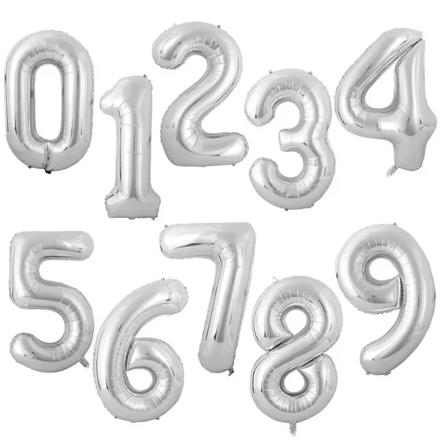 Silver Number Balloon Foil Balloon F07M1-79-9