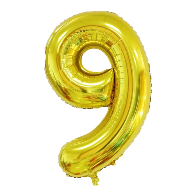 Golden Number Balloon Foil Balloon F07M1-78-9