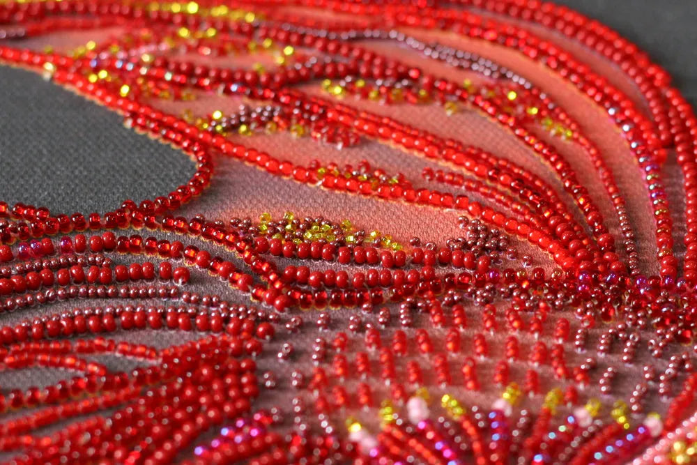 Bead Embroidery Kit - Red gold