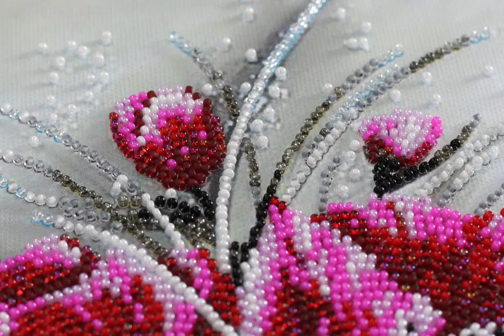 Bead Embroidery Kit - Red emerald