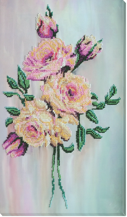 Bead Embroidery Kit - Gentle roses