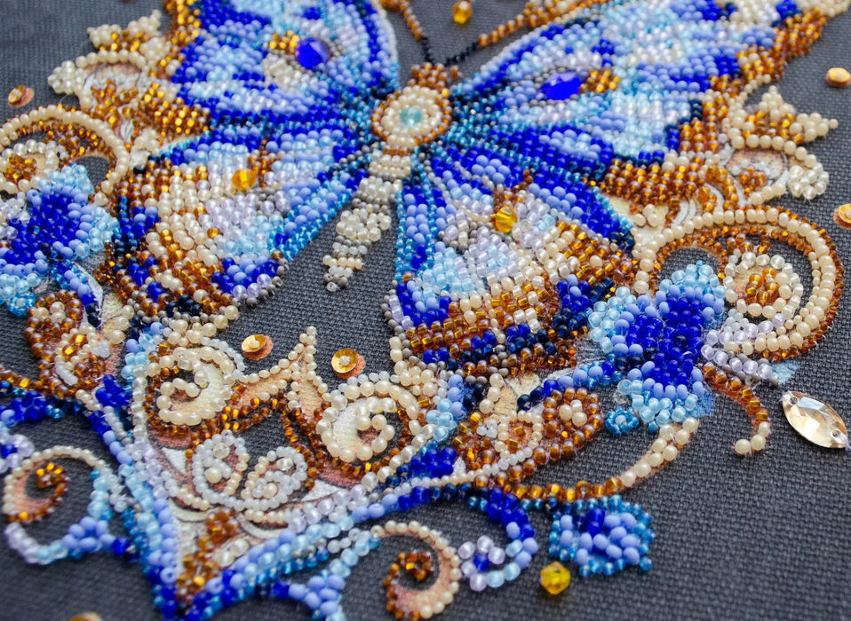 Bead Embroidery Kit - Luxurious sapphire