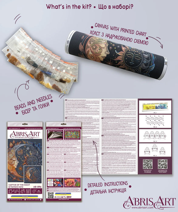 Main Bead Embroidery Kit - Captive of the night AB-896